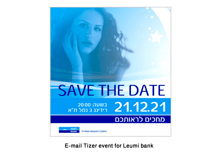 E-mail Tizer event for Leumi bank