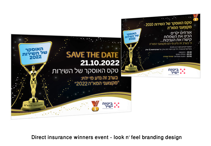 Direct insurance winners event - look n' feel branding design